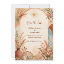 Rustieke Boho Pampas wilde bloemen Huwelijk 