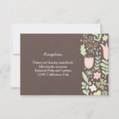 Rustieke Boho Pastel Bloem Krans Bruiloft Kaart (Voorkant)