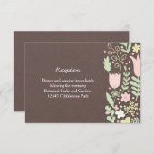 Rustieke Boho Pastel Bloem Krans Bruiloft Kaart (Voorkant / Achterkant)