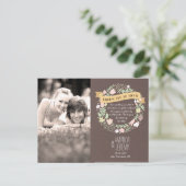 Rustieke Boho Pastel Bloem Krans Dank u Briefkaart (Staand voorkant)