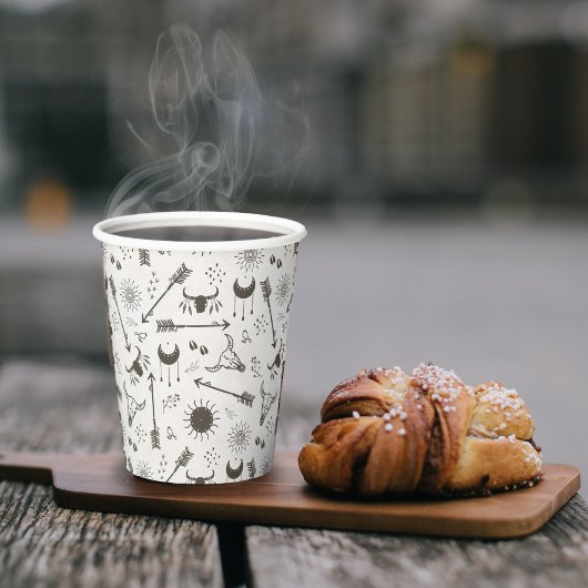 Rustieke Boho Patroon ID1109 Papieren Bekers