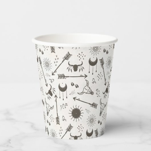 Rustieke Boho Patroon ID1109 Papieren Bekers (Voorkant)