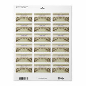 Rustieke Boho Pauw Retouradreslabel Etiket (Full Sheet)