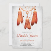 Rustieke Boho Perzik Droomvanger Bruiloft Feest Kaart (Voorkant)