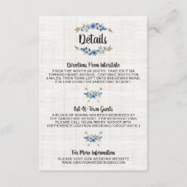 Rustieke Boho pijlen & bloemen details / routebesc Informatiekaartje