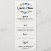 Rustieke Boho pijlen & bloemenbruiloft diner menu (Voorkant)
