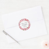 Rustieke Boho Pink Floral Quinceanera dank u Ronde Sticker (Envelop)