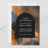 Rustieke Boho Plat Save The Date Kaarten Artistiek (Achterkant)