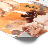 Rustieke Boho Pompoen Baby Shower Gastboek Poster (Hoek)