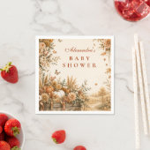Rustieke Boho Pompoen Baby Shower Servet (Insitu)