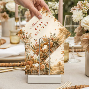 Rustieke Boho Pompoen Baby Shower Servet