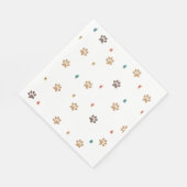 Rustieke Boho Pootafdruk Baby Shower Servet (Hoek)