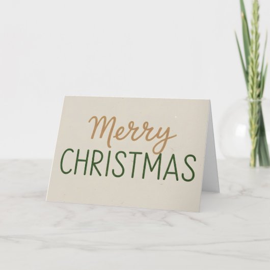 Rustieke Boho Prettig Kerstfeest Feestdagen Kaart (Voorkant)