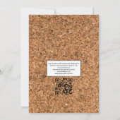 Rustieke Boho QR Code RSVP Wijnproeverij Trouwfees Kaart (Achterkant)