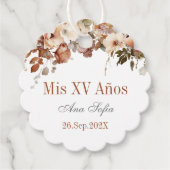 Rustieke boho Quinceañera Bedankjes Labels (Voorkant)