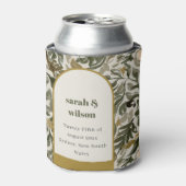 Rustieke Boho Retro Boog Groen Botanisch Huwelijk Blikjeskoeler (Blikje Voorkant)
