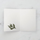 Rustieke Boho Retro Boog Groene Botanische Huwelij Bedankkaart (Binnen)