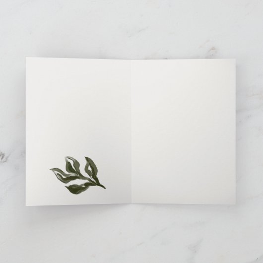 Rustieke Boho Retro Boog Groene Botanische Huwelij Bedankkaart (Binnen)