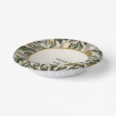 Rustieke Boho Retro Boog Groene Botanische Huwelij Papieren Kommen (Gebogen)