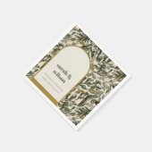 Rustieke Boho Retro Boog Groene Botanische Huwelij Servet (Hoek)