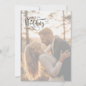 Rustieke Boho Romance Elegante Foto Bloemen Huweli Kaart (Achterkant)