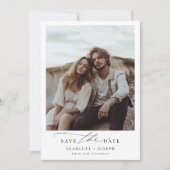 Rustieke Boho Romantische Minimalistische Trouwfot Save The Date (Voorkant)
