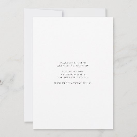 Rustieke Boho Romantische Minimalistische Trouwfot Save The Date (Achterkant)