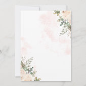 Rustieke Boho Roze Bloemen gewei bruiloft Save The Date (Achterkant)