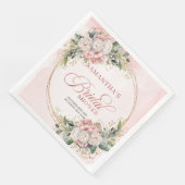 Rustieke Boho Roze Gouden Groene Bruiloftserving D Servet (Hoek)