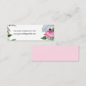Rustieke Boho roze lila blauw bloemenbruiloft Webs Mini Visitekaartje (Voorkant / Achterkant)