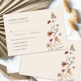 Rustieke Boho RSVP kaart