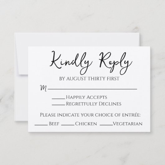 Rustieke Boho RSVP Kaart Handgeschreven Lettertype (Voorkant)