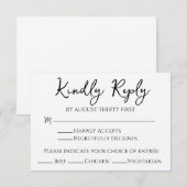 Rustieke Boho RSVP Kaart Handgeschreven Lettertype (Voorkant / Achterkant)