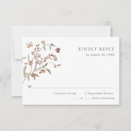 Rustieke Boho RSVP Kaartje