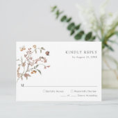 Rustieke Boho RSVP Kaartje (Staand voorkant)