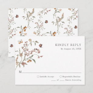 Rustieke Boho RSVP Kaartje