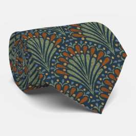 Rustieke Boho Scallop, Roest, Wijze aan de Marine Stropdas