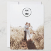 Rustieke Boho schuur bruiloft uitnodiging (Achterkant)