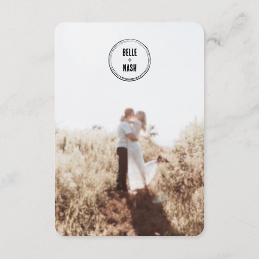 Rustieke Boho schuur bruiloft uitnodigingsverblijf Informatiekaartje (Achterkant)