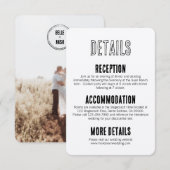 Rustieke Boho schuur bruiloft uitnodigingsverblijf Informatiekaartje (Voorkant / Achterkant)