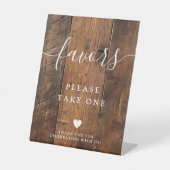 Rustieke Boho Schuur Houten Favorieten Reclamebord Met Voetstuk (Voorkant)