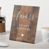 Rustieke Boho Schuur Houten Favorieten Reclamebord Met Voetstuk (Insitu)