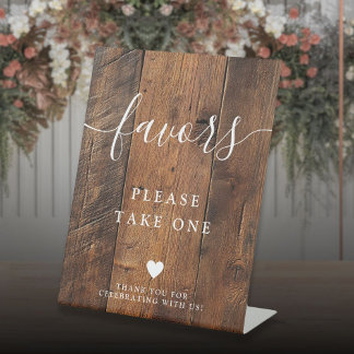 Rustieke Boho Schuur Houten Favorieten Reclamebord Met Voetstuk