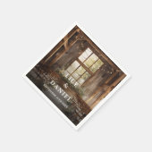 Rustieke Boho Schuur Slingerlichten Foto Bruiloft Servet (Hoek)