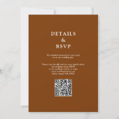 Rustieke Boho Schuur Slingerlichten QR Code Trouwe Kaart (Achterkant)