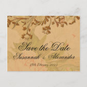 Rustieke Boho Shabby Chic Pioen Save the Date Aankondigingskaart (Voorkant)