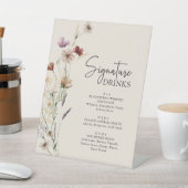 Rustieke Boho Signature Drinken voetstuk teken Reclamebord Met Voetstuk (Insitu)