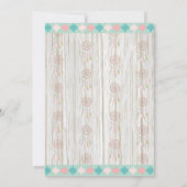 Rustieke Boho Stammen Roze Teepee Verjaardagsfeest Kaart (Achterkant)