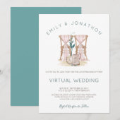 Rustieke Boho stoelen blauwe eucalyptus virtuele b Kaart (Voorkant / Achterkant)