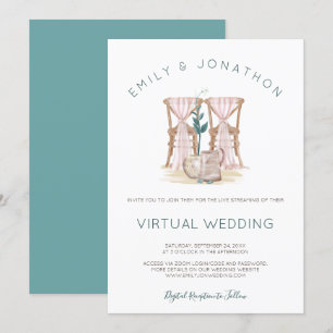 Rustieke Boho stoelen blauwe eucalyptus virtuele b Kaart